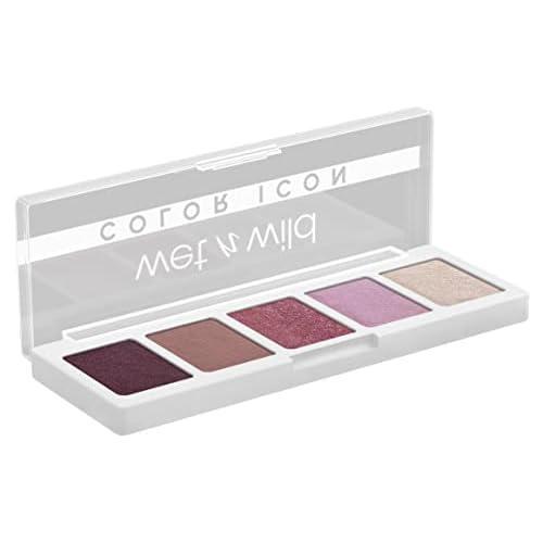 wet n wild Color Icon Eyeshadow Makeup 5 Pan Palette, Matte, Shimmer, Metallic, Long Wearing, Rich Buttery Pigment, Cruelty Free - Petalette (Pack of 2)