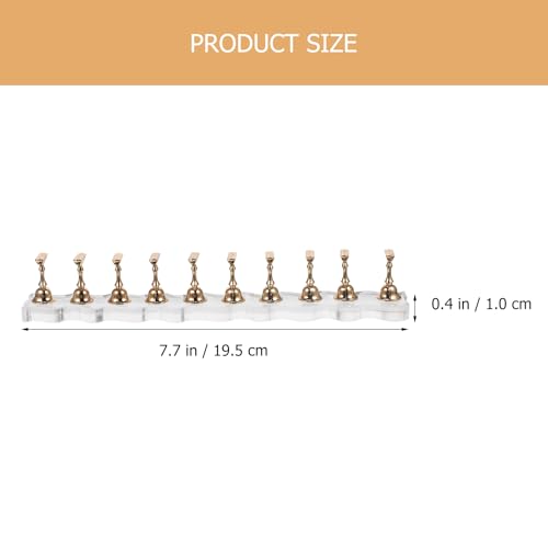 minkissy Extended Armor Holder 7.7 Inch Metal Nail Display Stand Durable Nail Rack with Smooth Surface for Manicure Art Practice and Press on Nails Organizer