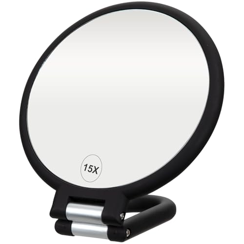 ForPro Premium Handheld Mirror - 1X/15X Magnification, Adjustable