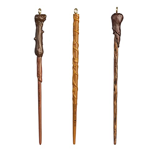 Hallmark Keepsake Christmas Ornament 2022, Harry Potter Wizarding Wands, Metal Set of 3