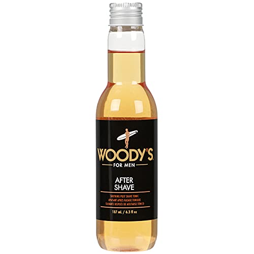Woody's Aftershave for Men Tonic ? Soothing After Shave with Aloe Vera, Calendula & Chamomile to Reduce Irritation, Post Shave, 6.3 fl oz