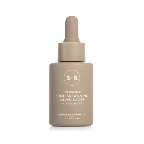 SUGARED + BRONZED Sunless Tanning Glow Drops ? Customizable Self-Tanner for Face & Body, Natural Glow, Clean Formula, Streak-Free, Lightweight, Travel-Friendly, Suits All Skin Types (1 Fl Oz)