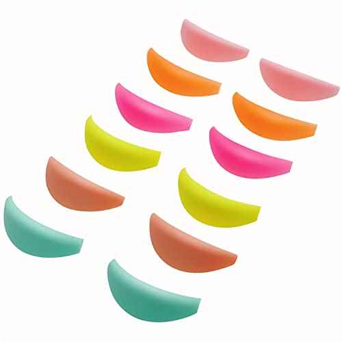 Lash Lift Shields No glue Eyelash Lifting Shield Wider Lash Lift Pads Rainbow Lami Lamination Roller LM Curler Pad Soft Eyelash Perm Rod 6 Size Air Bubble Silicone Light Weight Guard Natural Lifting