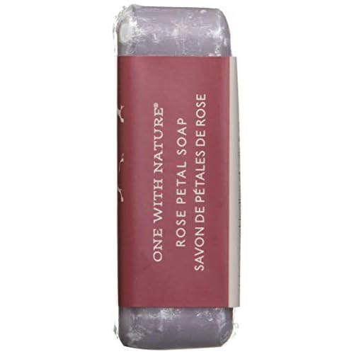 One With Nature Rose Petal Dead Sea Mineral Soap, 7 Ounce Bars (Pack of 6)