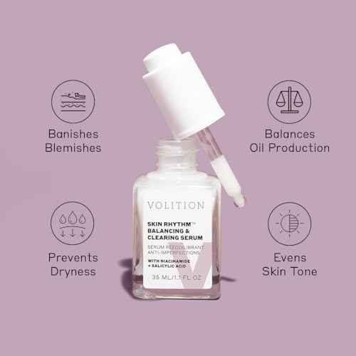 Volition Beauty Skin Rhythm Balancing & Cleaning Serum with Niacinamide + Salicylic Acid | Acne & Blemish Treatment | Helps Even Skin Tone, Fade Dark Spots, Reduce Acne Scars