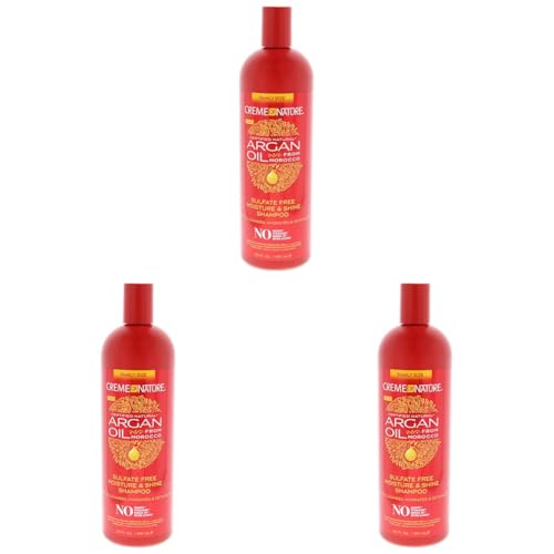 Creme of Nature Professional Argan Oil Moisture and Shine Shampoo, 20 Ounce (Pack of 3)