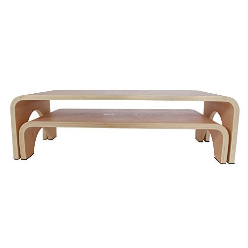 EARTHLITE Wooden Step Stool - Sturdy Hardwood Maple Bed & Massage Step