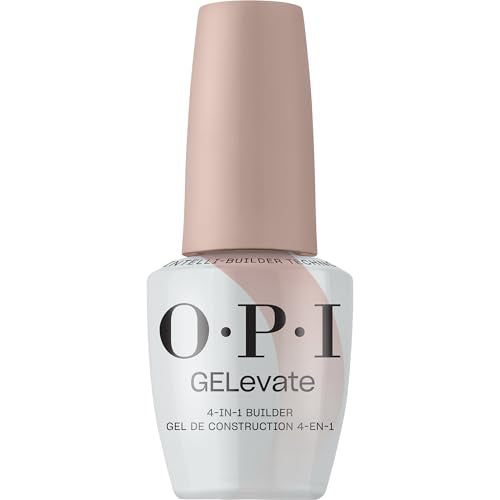 OPI GeleVate 4-in-1 Nail Builder Gel - Flawless Clear Finish, 0.5 Fl Oz