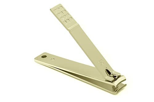 Korean Nail Clipper| World No. 1. Three Seven (777) Ultra Sharp Sturdy Extra Large Toenail Clipper (P130G) Made in Korea, Since 1975, Silver Gold