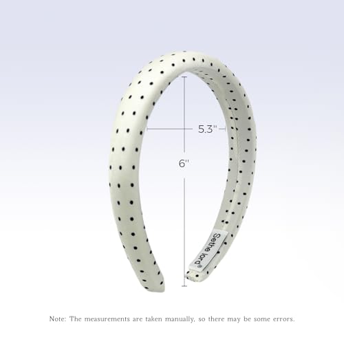 Polka Dot Satin Headbands for Women - 2 Pack, Comfortable & Non-Slip