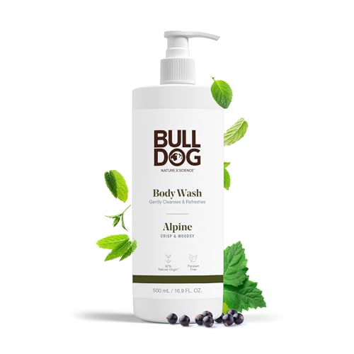 BULLDOG Mens Skincare and Grooming Body Wash, Alpine, 16.9 Fluid Ounce