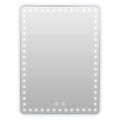 Floxite LED Lighted Tablet Mirror with 15X Magnification, Ultra Bright Lighting, USB-C Charging, Tabletop Stand