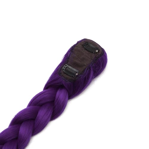 Purple Braid Hair Extensions 26 Inch Ponytail