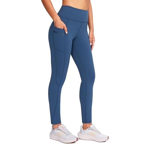 G Gradual Women's Fleece Lined Winter Leggings with Pockets Water Resistant High Waisted Thermal Warm Pants Running Hiking