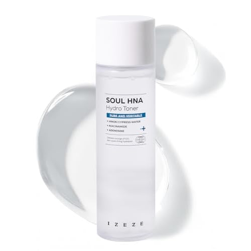 IZEZE Soul HNA Hydro Toner 5.07 fl.oz, 150 ml | Hyaluronic Acid, Dry Skin, Korean Skincare for Hydrating, Cypress Water for Hydration, Skincare Coreano