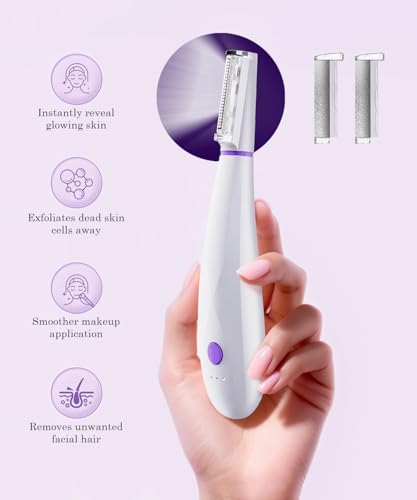 Electric Dermaplane Razor for Women with LED & 3 Speeds