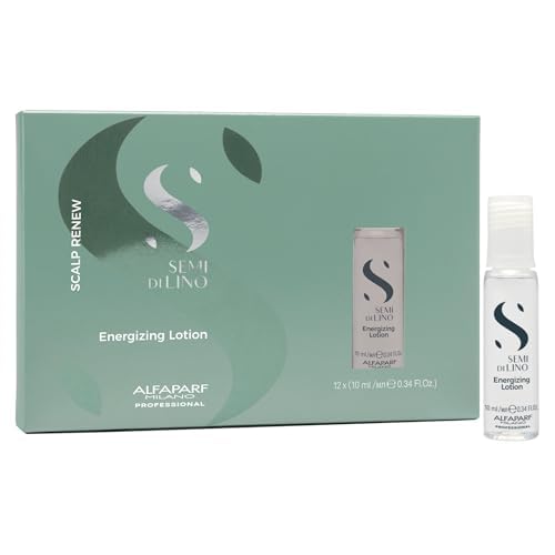 Alfaparf Milano Semi Di Lino Scalp Renew Energizing Tonic for Thinning Hair - Scalp Treatment for Hair Loss & Regrowth - Strengthens and Stimulates Hair Fiber - Professional Salon Quality (4.23 Fl Oz)