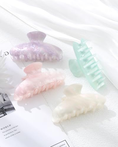 Acrylic Claw Clips for Women - 4 Pack Hair Clips