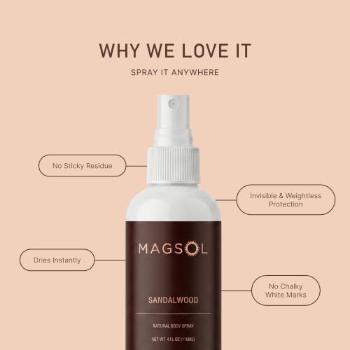 MagSol Natural Full Body Deodorant Spray, Aluminum Free