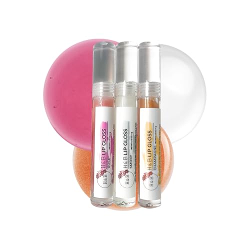 Nicole + Brizee Hydrating Lip Gloss Set - 3 Pack, Non-Sticky Shine