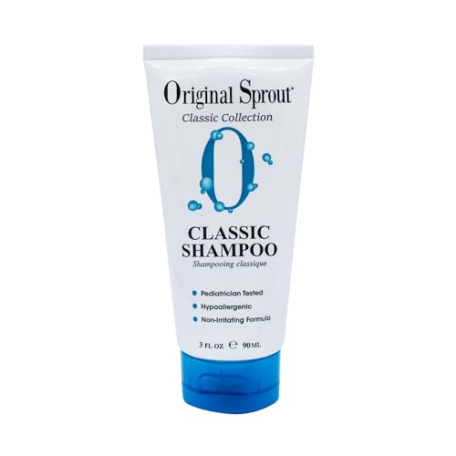 Original Sprout Classic Shampoo for All Hair Types, Sulfate Free and Vegan Shampoo, 3 oz. Bottle