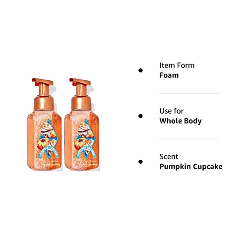 Bath & Body Works Bath and Body Works Pumpkin Cupcake Gentle Foaming Hand Soap 8.75 Ounce 2-Pack (Pumpkin Cupcake) 17.5 Ounce