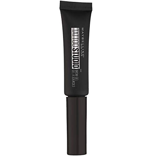 Maybelline TattooStudio Longwear Waterproof Eyebrow Gel Makeup for Fully Defined Brows, Spoolie Applicator Included, Lasts Up To 2 Days, Black Brown, 0.23 Fl Oz (Pack of 1)