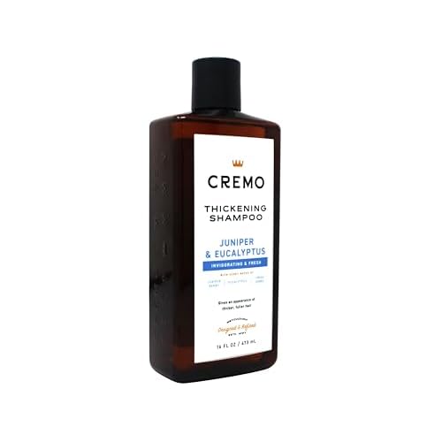 Cremo Barber Grade Juniper & Eucalyptus Thickening Formula for Fine or Thinning Hair, eucalyptus, juniper, eucalyptus, 16 Fl Oz (2-Pack)