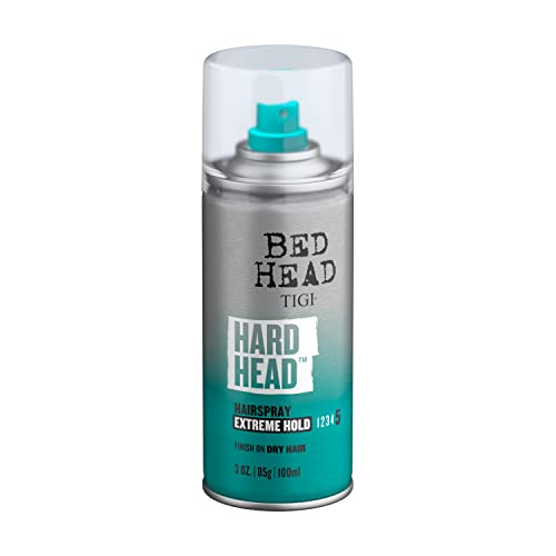 Bed Head by TIGI Travel Hairspray Extra Hold Hard Head Hair Care Spray for All Hair Types, 3 oz, Mini Hair Spray