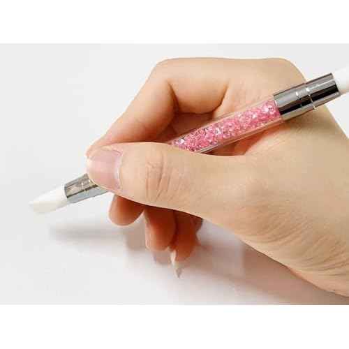 Resin Nail Art Palette with 5Pcs Nail Art Sculpture Pen Dual Tipped Silicone Nail Tools, Nail Art Acrylic Pen Silicone Brushes for Resin, Nail Art Tools for Design Nail Foil Carving Drawing