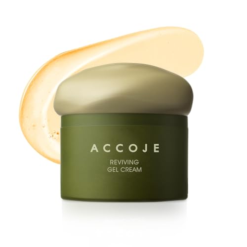 ACCOJE Reviving Gel Cream, Hydrating and Soothing Moisturizer for Sensitive Skin, Supports Skin Barrier and Reduces Visible Redness with Jeju Botanical Extracts, Korean Skincare, 1.69 fl oz