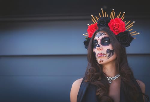 La Catrina Face Temporary Tattoo - Dia de los Muertos (2 Pack)