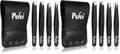 Pefei 4-Piece Stainless Steel Tweezers Set for Eyebrows & Facial Hair Removal