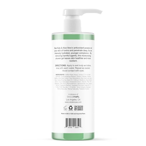 Moisturizing & Healing Body Wash with Sea Kelp & Aloe Vera ? Hydrating Cleanser for Dry Skin ? Vitamin-Enriched Shower Gel ? 33.8 fl oz
