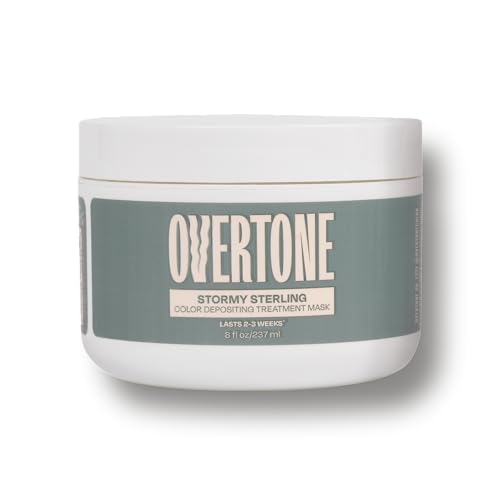 oVertone Stormy Sterling Color Depositing Hair Mask 8oz - Vibrant Semi-Permanent Treatment