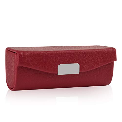 Beautyflier PU Leather Lipstick Case with Mirror - Red