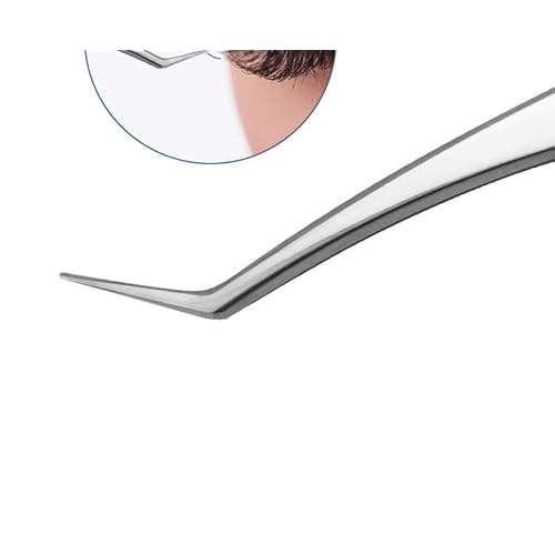 Professional Stainless Steel Eyelash Extension Tweezers, Straight and Curved Lash Tweezers Set for Eyelash Extension Artists Girls Women Beginners Tool (4Pcs/Set Eyelashes Tweezers)