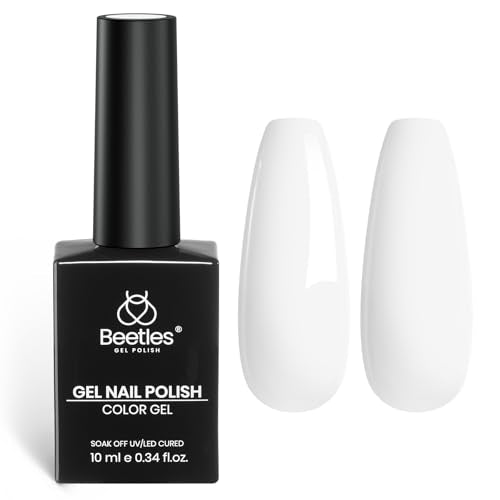 Beetles Pure White Gel Nail Polish 10ml - Soak Off UV LED Manicure