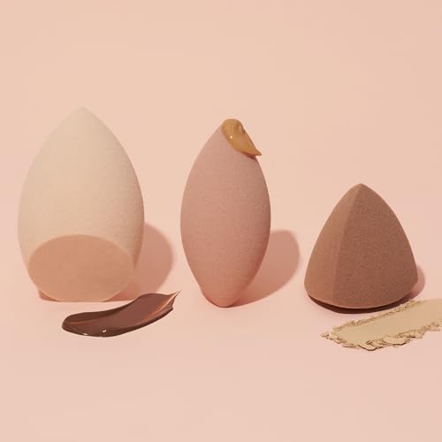 e.l.f. Total Sponge Set - 3 Makeup Sponges for Foundation & Concealer