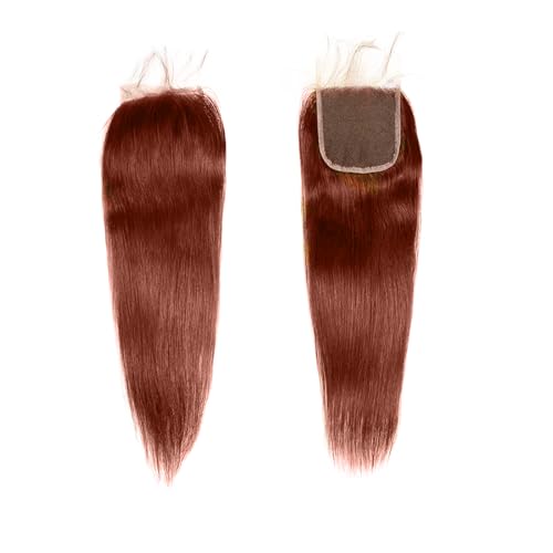 Glisdia 4x4 HD Swiss Lace Closure 12A Brazilian Virgin Human Hair 18 Inch Color 33