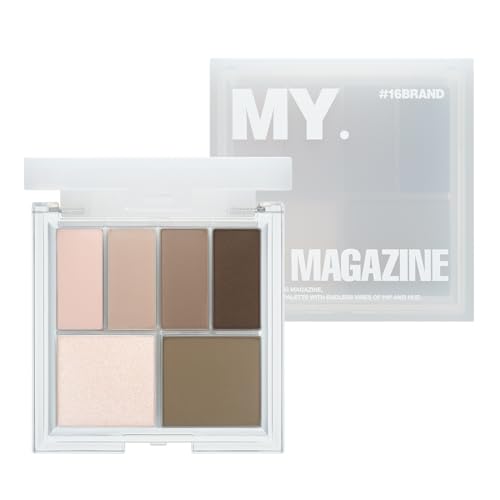 My Magazine Eyeshadow Palette - Cool Mauve Brown, 5 Shadows, All-in-One Matte, Shimmer & Glitter Multi-Texture Palette for Chic Daily & Trendy Looks, 0.25oz
