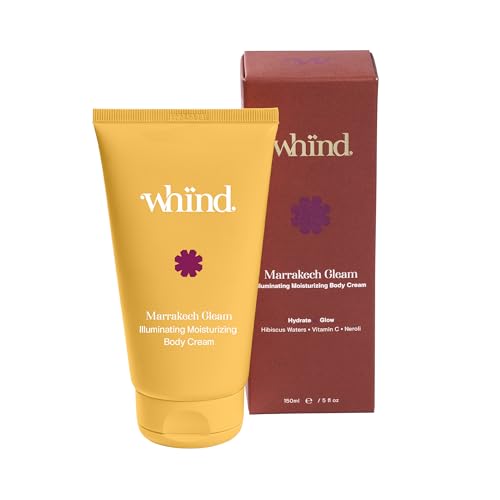 WHIND Marrakech Gleam Illuminating Body Cream ? Jelly Body Butter Moisturizer that Instantly Hydrates and Nourishes with Vitamin C ? 150ml