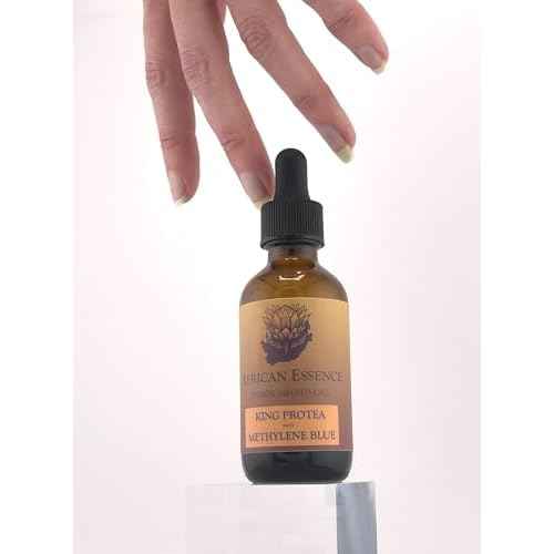 Methylene Blue Skin Serum, Glass Skin African Protea Skin Serum for Age-Tempering, Hydration, Moisturizing, Free-Radical Gathering