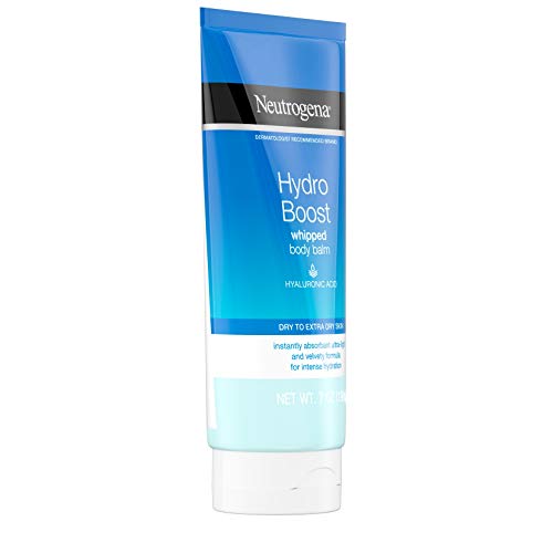 Neutrogena Hydro Boost Whipped Body Balm With Hydrating Hyaluronic Acid for Dry To Extra Dry Skin, Lightweight & Non-greasy Daily Moisturizing Balm, 7.0 Ounce (Pack of 1)