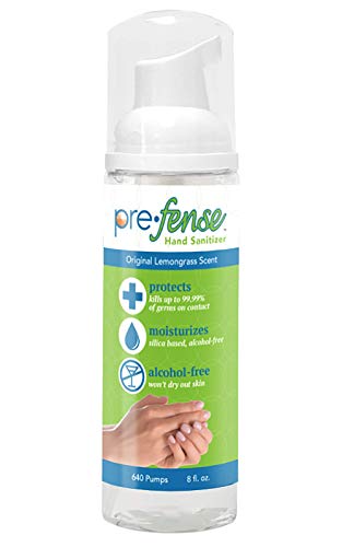 Prefense Foam Hand Sanitizer 8 oz - Alcohol-Free, Moisturizing