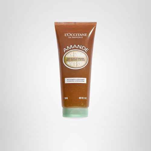 L’Occitane Almond Shower Scrub, 2-In-1 Exfoliating Body Wash with Nourishing Oil Removes Dead Skin Cells & Cleanses for Smooth, Soft & Radiant Skin