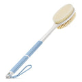 Dual-Sided Back Scrubber Shower Brush with Long Handle & Anti-Slip Grip