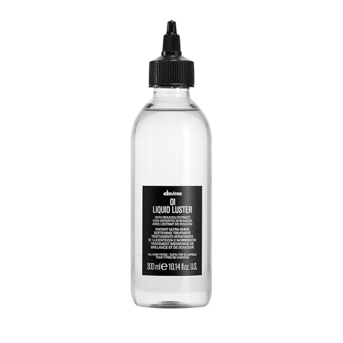 Davines OI Liquid Luster, Weightless Hair Treatment for Instant Glass-Like Shine - Softens, Detangles & Polishes Hair in Seconds with Roucou Oil - Rinse-Out Glossing Fluid, 10.14 Fl Oz