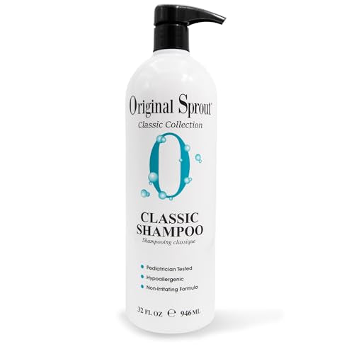 Original Sprout Classic Shampoo for All Hair Types, Sulfate Free and Vegan Shampoo, 32 oz. Bottle