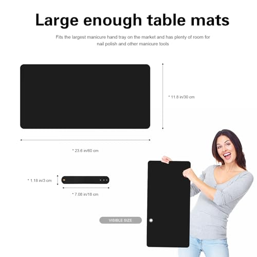 Waterproof Nail Art Mat 60x30cm – Foldable PU Leather Desk Pad